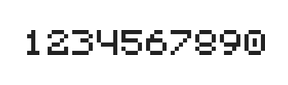 5×6数字点阵字体 ddN56AB0012