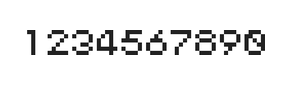 5×6数字点阵字体 ddN56AB0018