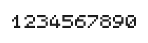 5×6数字点阵字体 ddN56AB0028