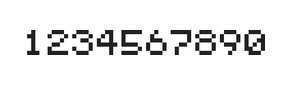 5×6数字点阵字体 ddN56AB0032