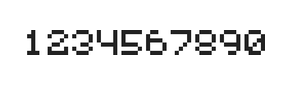 5×6数字点阵字体 ddN56AB0037
