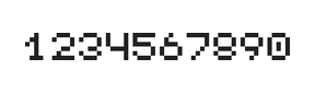 5×6数字点阵字体 ddN56AB0038