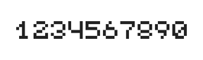 5×6数字点阵字体 ddN56AB0041