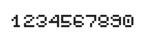 5×6数字点阵字体 ddN56AB0043
