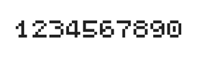 5×6数字点阵字体 ddN56AB0049