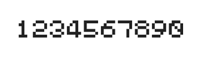 5×6数字点阵字体 ddN56AB0052