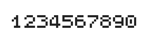 5×6数字点阵字体 ddN56AB0070