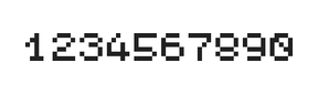 5×6数字点阵字体 ddN56AB0073