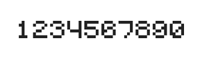 5×6数字点阵字体 ddN56AB0078