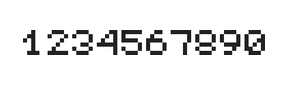 5×6数字点阵字体 ddN56AB0084