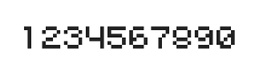 5×6数字点阵字体 ddN56AB0094
