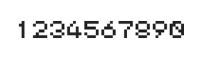 5×6数字点阵字体 ddN56AB0095
