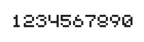 5×6数字点阵字体 ddN56AB0096