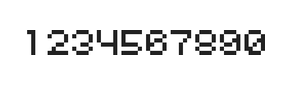 5×6数字点阵字体 ddN56AB0097