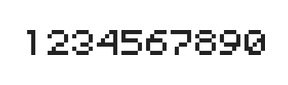 5×6数字点阵字体 ddN56AB0099