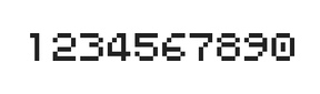 5×6数字点阵字体 ddN56AB0102
