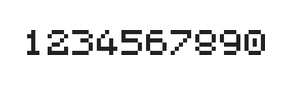 5×6数字点阵字体 ddN56AB0103