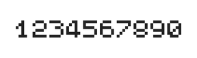 5×6数字点阵字体 ddN56AB0104