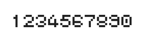 5×6数字点阵字体 ddN56AB0107