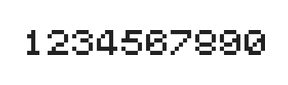 5×6数字点阵字体 ddN56AB0109
