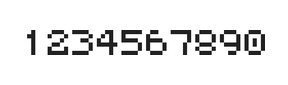5×6数字点阵字体 ddN56AB0111