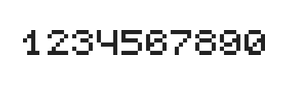 5×6数字点阵字体 ddN56AB0113