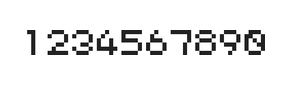 5×6数字点阵字体 ddN56AB0118