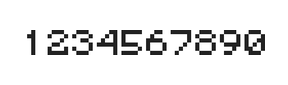 5×6数字点阵字体 ddN56AB0122