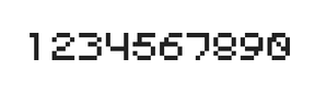 5×6数字点阵字体 ddN56AB0134