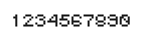 5×6数字点阵字体 ddN56AB0136