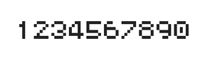 5×6数字点阵字体 ddN56AB0138