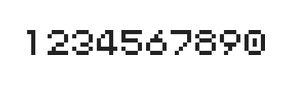 5×6数字点阵字体 ddN56AB0140