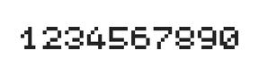 5×6数字点阵字体 ddN56AB0142