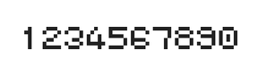 5×6数字点阵字体 ddN56AB0146