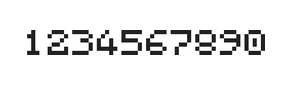 5×6数字点阵字体 ddN56AB0148