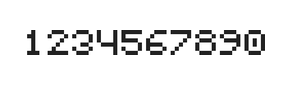 5×6数字点阵字体 ddN56AB0152