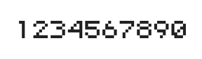 5×6数字点阵字体 ddN56AB0154