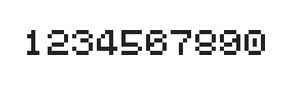 5×6数字点阵字体 ddN56AB0160
