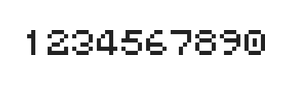 5×6数字点阵字体 ddN56AB0163