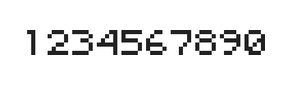 5×6数字点阵字体 ddN56AB0164