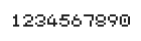 5×6数字点阵字体 ddN56AB0166