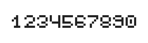 5×6数字点阵字体 ddN56AB0167