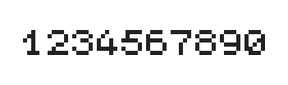 5×6数字点阵字体 ddN56AB0170