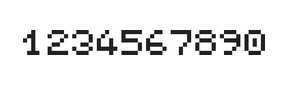5×6数字点阵字体 ddN56AB0171