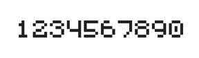5×6数字点阵字体 ddN56AB0174