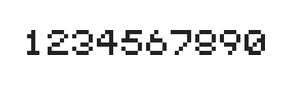 5×6数字点阵字体 ddN56AB0175