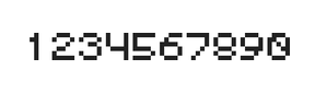 5×6数字点阵字体 ddN56AB0177