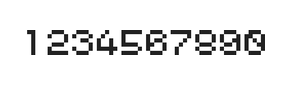 5×6数字点阵字体 ddN56AB0179