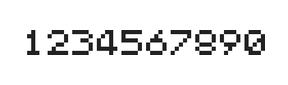 5×6数字点阵字体 ddN56AB0180