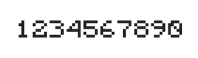 5×6数字点阵字体 ddN56AB0181